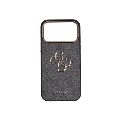 Apple iPhone 17 Pro Guess Orjinal Lisanslı Büyük 4G ve Yazı Logolu Kılıf + Ekran Koruyucu + Lens Koruyucu 3in1 Aksesuar Seti - 6