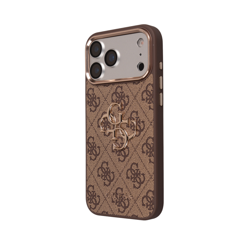 Apple iPhone 17 Pro Guess Orjinal Lisanslı Büyük 4G ve Yazı Logolu Kılıf + Ekran Koruyucu + Lens Koruyucu 3in1 Aksesuar Seti - 15