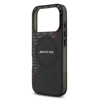 Apple iPhone 17 Pro Kılıf AMG Orjinal Lisanslı M-safe Şarj Özellikli Çift Katmanlı Kırmızı Çapraz Çizgili Kapak - 7