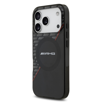 Apple iPhone 17 Pro Kılıf AMG Orjinal Lisanslı M-safe Şarj Özellikli Çift Katmanlı Kırmızı Çapraz Çizgili Kapak - 4