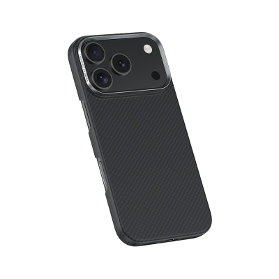 Apple iPhone 17 Pro Kılıf Benks M-safe Şarj Özellikli Metal Kamera Çerçeveli Magnetik ArmorAir 600D Kevlar Fiber Kapak - 5