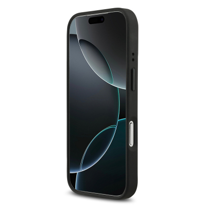 Apple iPhone 17 Pro Kılıf BMW Orjinal Lisanslı M-safe Şarj Özellikli Deri Arka Yüzey Metal Logolu Delikli Şerit Tasarımlı Kapak - 20