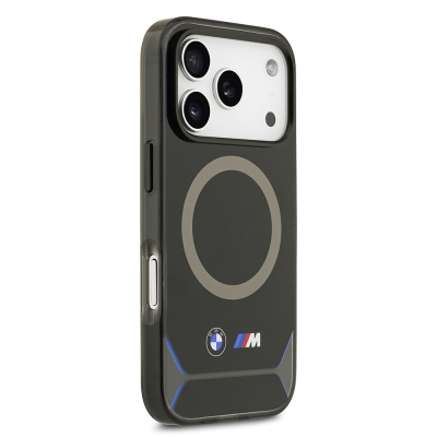 Apple iPhone 17 Pro Kılıf BMW Orjinal Lisanslı M-safe Şarj Özellikli Metal Buton Tasarımlı IML Baskılı M Dizayn Kapak - 5