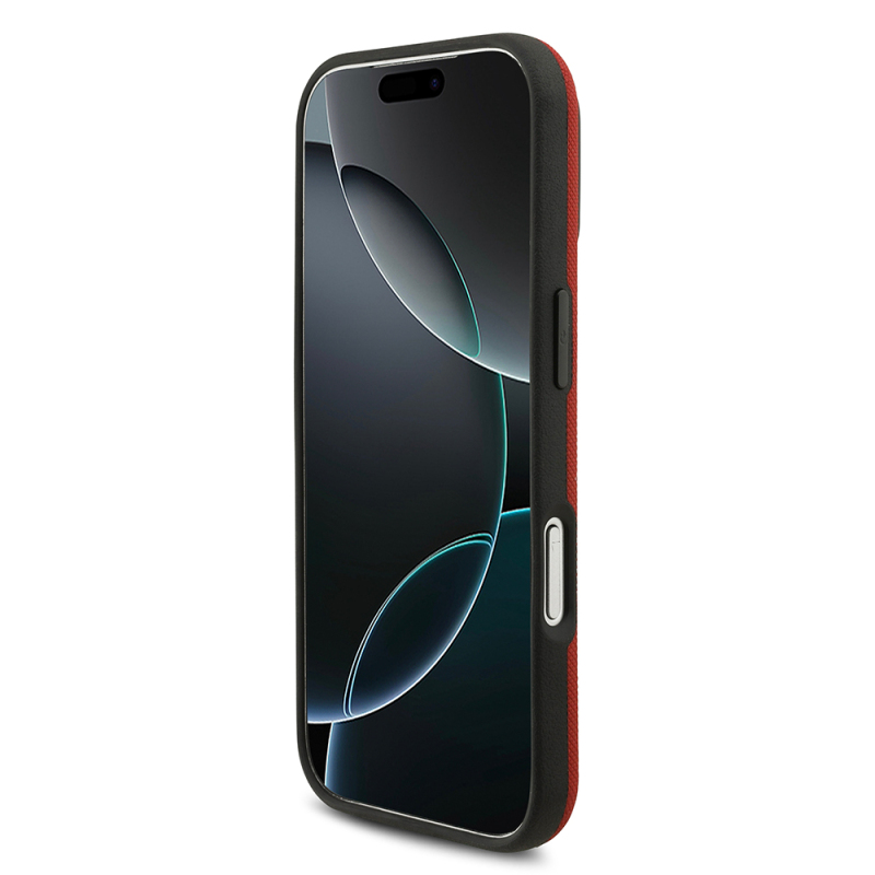 Apple iPhone 17 Pro Kılıf BMW Orjinal Lisanslı M-safe Şarj Özellikli Metal Logolu Delikli M Dizayn Deri Kapak - 10