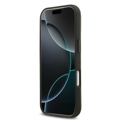 Apple iPhone 17 Pro Kılıf BMW Orjinal Lisanslı M-safe Şarj Özellikli Metal Logolu Delikli M Dizayn Deri Kapak - 16