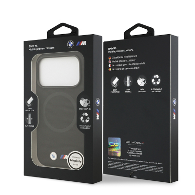 Apple iPhone 17 Pro Kılıf BMW Orjinal Lisanslı M-safe Şarj Özellikli Metal Logolu Delikli M Dizayn Deri Kapak - 39