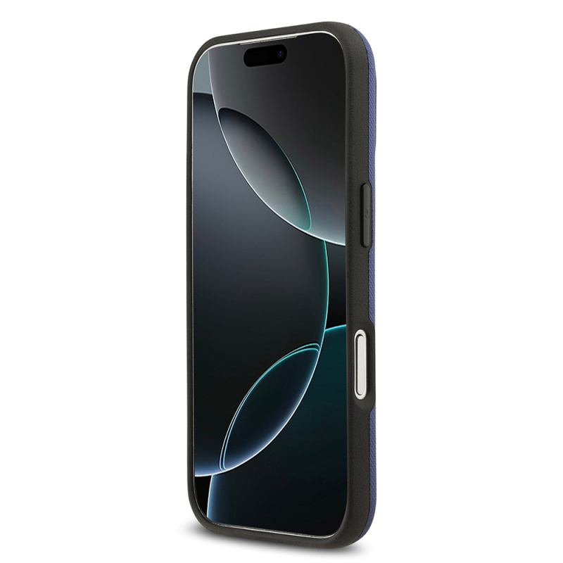 Apple iPhone 17 Pro Kılıf BMW Orjinal Lisanslı M-safe Şarj Özellikli Metal Logolu Delikli M Dizayn Deri Kapak - 34