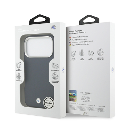 Apple iPhone 17 Pro Kılıf BMW Orjinal Lisanslı M-safe Şarj Özellikli Metal Logolu Tam Kaplama Deri Kapak - 32