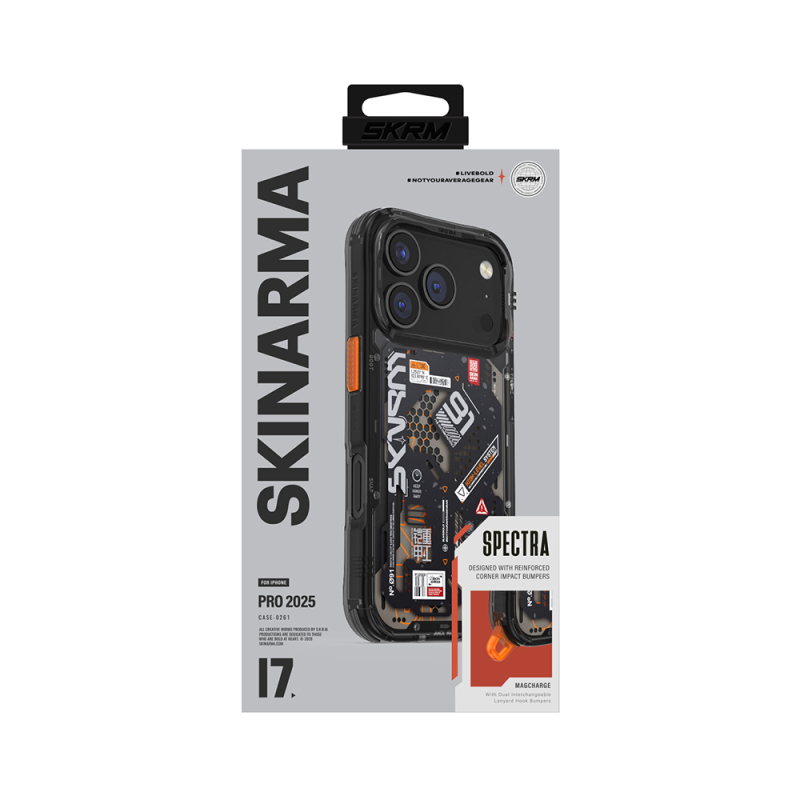 Apple iPhone 17 Pro Kılıf Desenli Airbag Tasarımlı Skinarma Spectra Kapak - 10