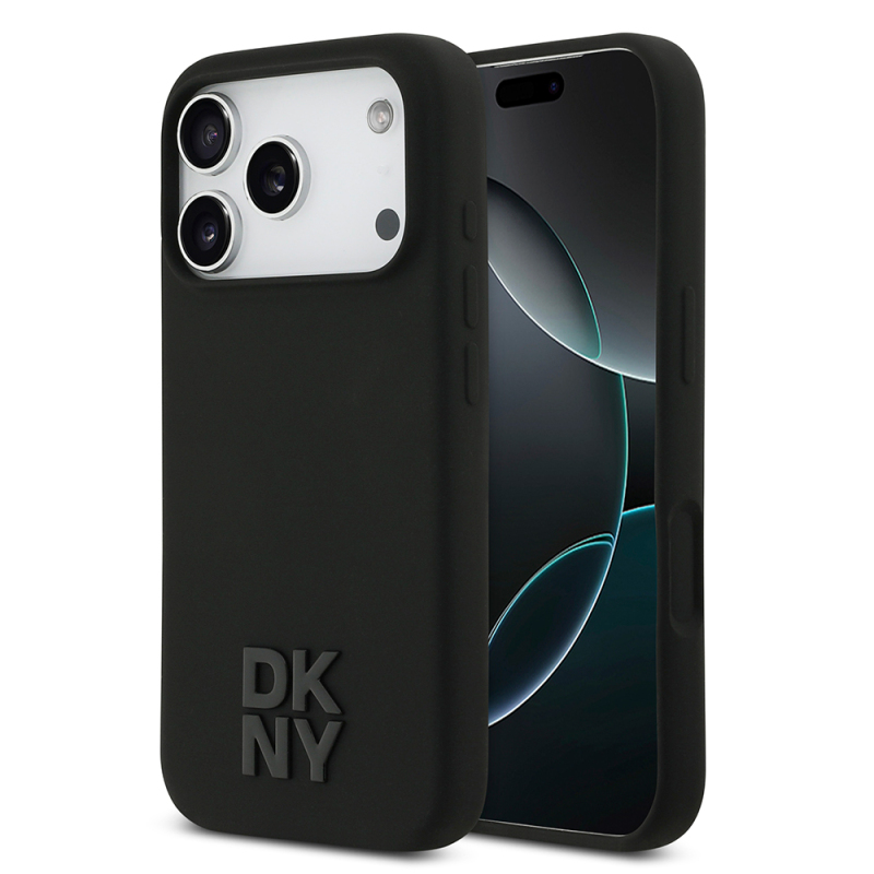 Apple iPhone 17 Pro Kılıf DKNY Orjinal Lisanslı M-safe Şarj Özellikli Metal Logolu Silikon Kapak - 1