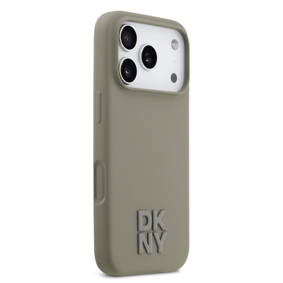 Apple iPhone 17 Pro Kılıf DKNY Orjinal Lisanslı M-safe Şarj Özellikli Metal Logolu Silikon Kapak - 13