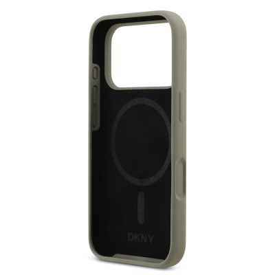 Apple iPhone 17 Pro Kılıf DKNY Orjinal Lisanslı M-safe Şarj Özellikli Metal Logolu Silikon Kapak - 16