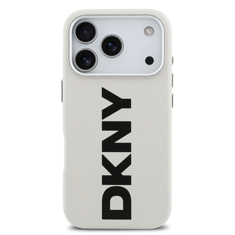 Apple iPhone 17 Pro Kılıf DKNY Orjinal Lisanslı M-safe Şarj Özellikli PU Büyük Dikey Logolu Kapak - 6