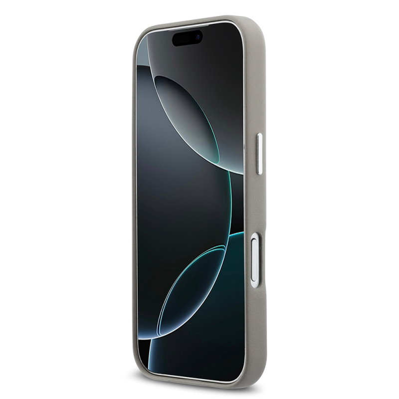 Apple iPhone 17 Pro Kılıf DKNY Orjinal Lisanslı M-safe Şarj Özellikli PU Büyük Dikey Logolu Kapak - 22