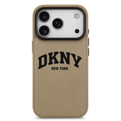 Apple iPhone 17 Pro Kılıf DKNY Orjinal Lisanslı M-safe Şarj Özellikli PU Deri Kabartmalı Kapak - 12