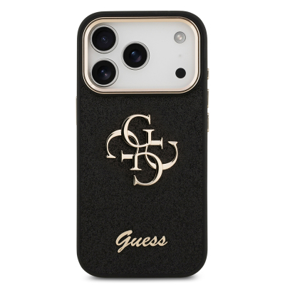 Apple iPhone 17 Pro Kılıf Guess Orjinal Lisanslı 4G Büyük Metal Kamera Çerçeveli ve Logolu Glitter Kapak - 14