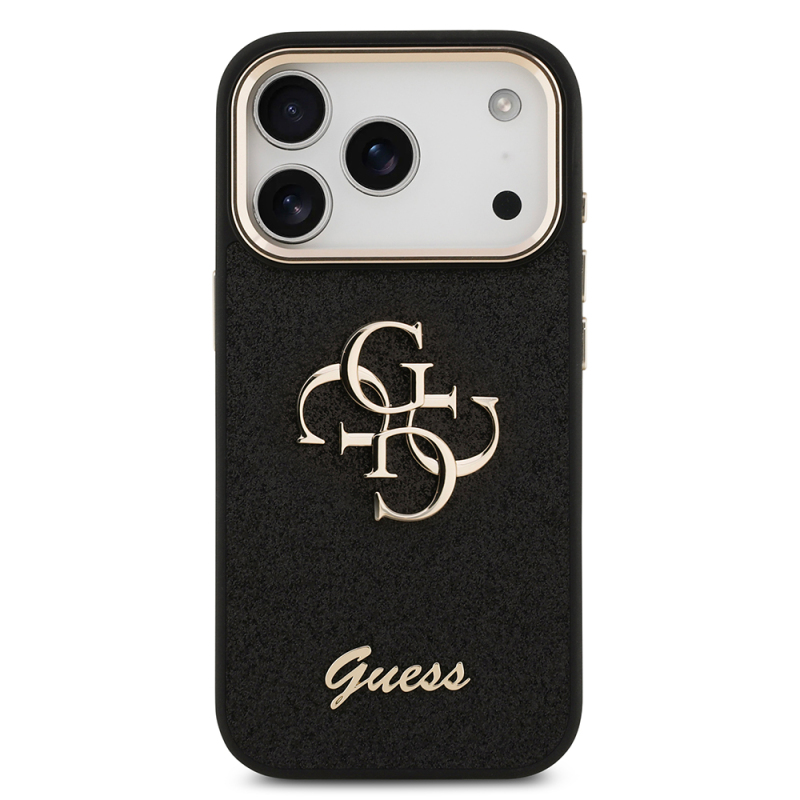 Apple iPhone 17 Pro Kılıf Guess Orjinal Lisanslı 4G Büyük Metal Kamera Çerçeveli ve Logolu Glitter Kapak - 14