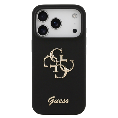 Apple iPhone 17 Pro Kılıf Guess Orjinal Lisanslı Grained Yazı Logolu Kapak - 7