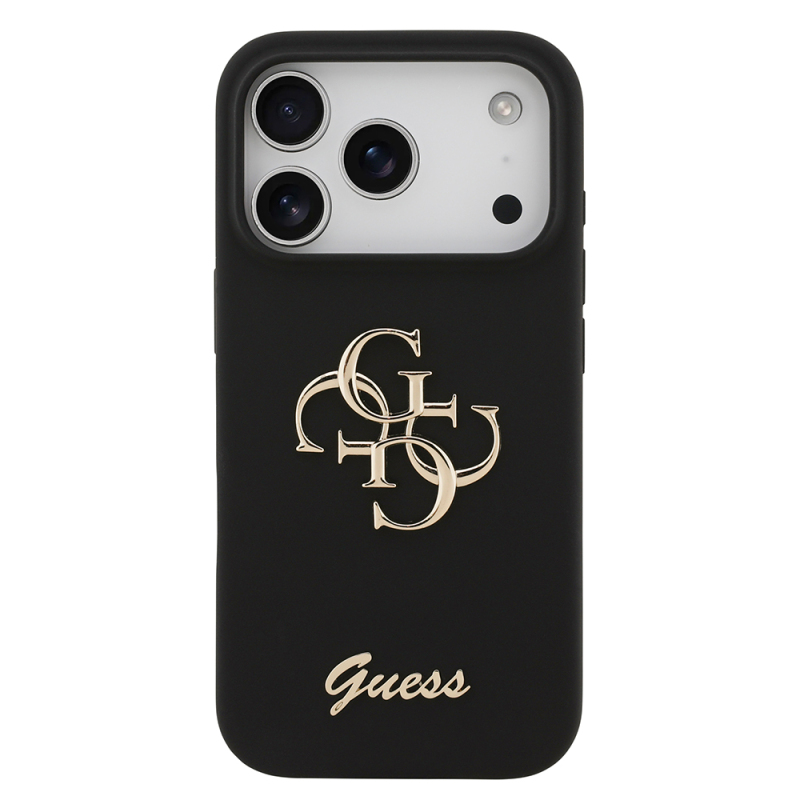 Apple iPhone 17 Pro Kılıf Guess Orjinal Lisanslı Grained Yazı Logolu Kapak - 7