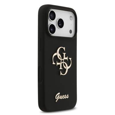Apple iPhone 17 Pro Kılıf Guess Orjinal Lisanslı Grained Yazı Logolu Kapak - 8