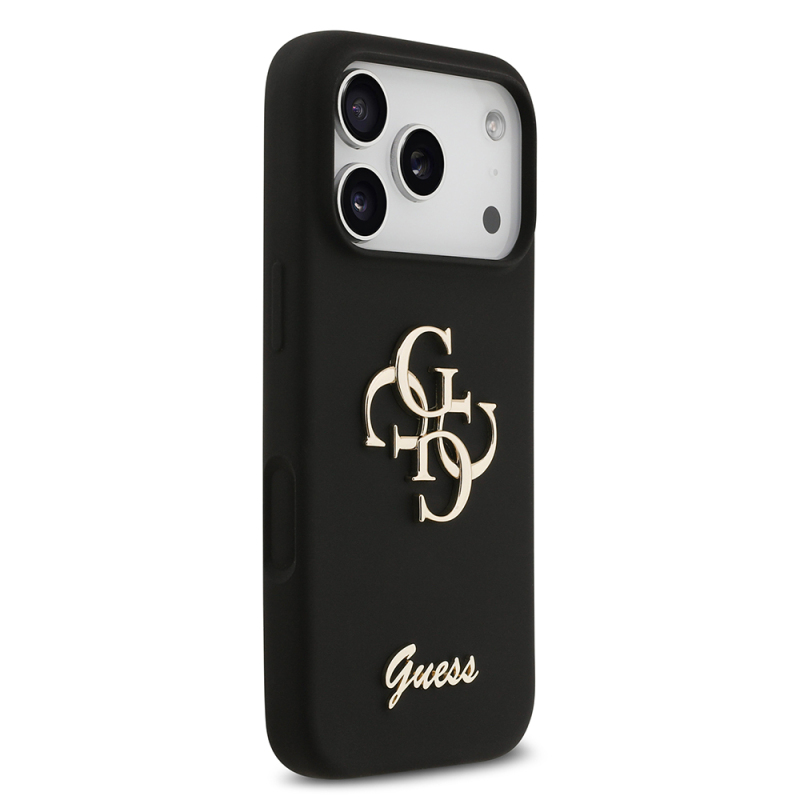 Apple iPhone 17 Pro Kılıf Guess Orjinal Lisanslı Grained Yazı Logolu Kapak - 8