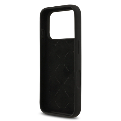 Apple iPhone 17 Pro Kılıf Guess Orjinal Lisanslı Grained Yazı Logolu Kapak - 11