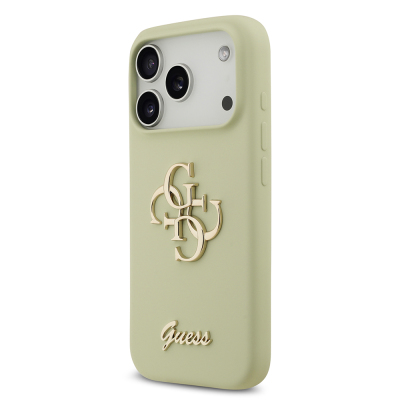 Apple iPhone 17 Pro Kılıf Guess Orjinal Lisanslı Grained Yazı Logolu Kapak - 13