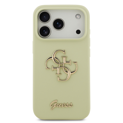 Apple iPhone 17 Pro Kılıf Guess Orjinal Lisanslı Grained Yazı Logolu Kapak - 14