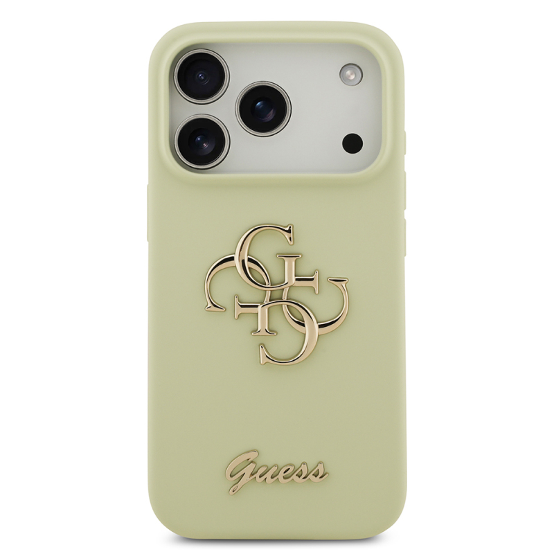 Apple iPhone 17 Pro Kılıf Guess Orjinal Lisanslı Grained Yazı Logolu Kapak - 14