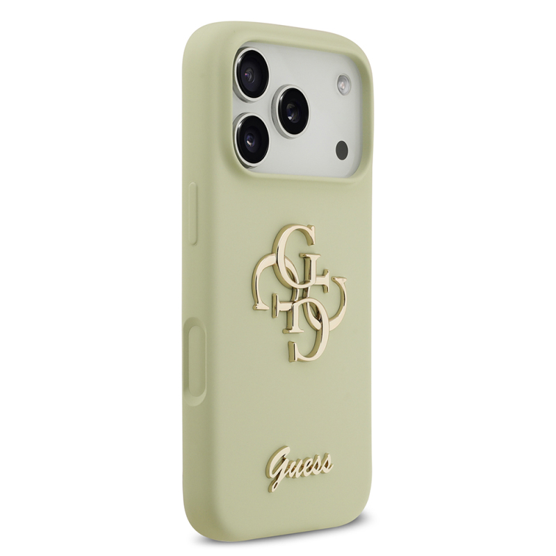 Apple iPhone 17 Pro Kılıf Guess Orjinal Lisanslı Grained Yazı Logolu Kapak - 15