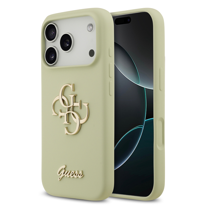 Apple iPhone 17 Pro Kılıf Guess Orjinal Lisanslı Grained Yazı Logolu Kapak - 3