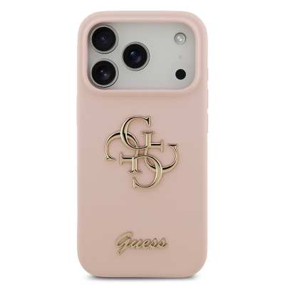 Apple iPhone 17 Pro Kılıf Guess Orjinal Lisanslı Grained Yazı Logolu Kapak - 21
