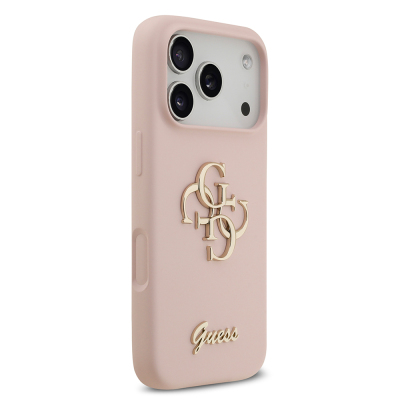 Apple iPhone 17 Pro Kılıf Guess Orjinal Lisanslı Grained Yazı Logolu Kapak - 22
