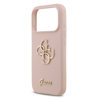 Apple iPhone 17 Pro Kılıf Guess Orjinal Lisanslı Grained Yazı Logolu Kapak - 24