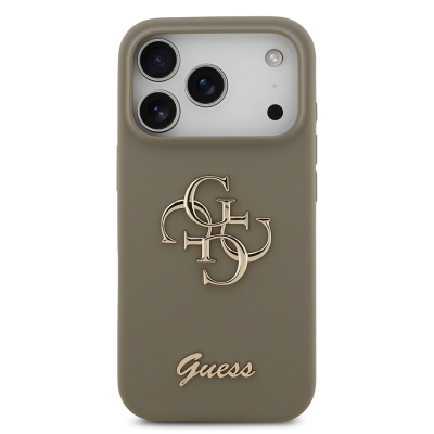 Apple iPhone 17 Pro Kılıf Guess Orjinal Lisanslı Grained Yazı Logolu Kapak - 28