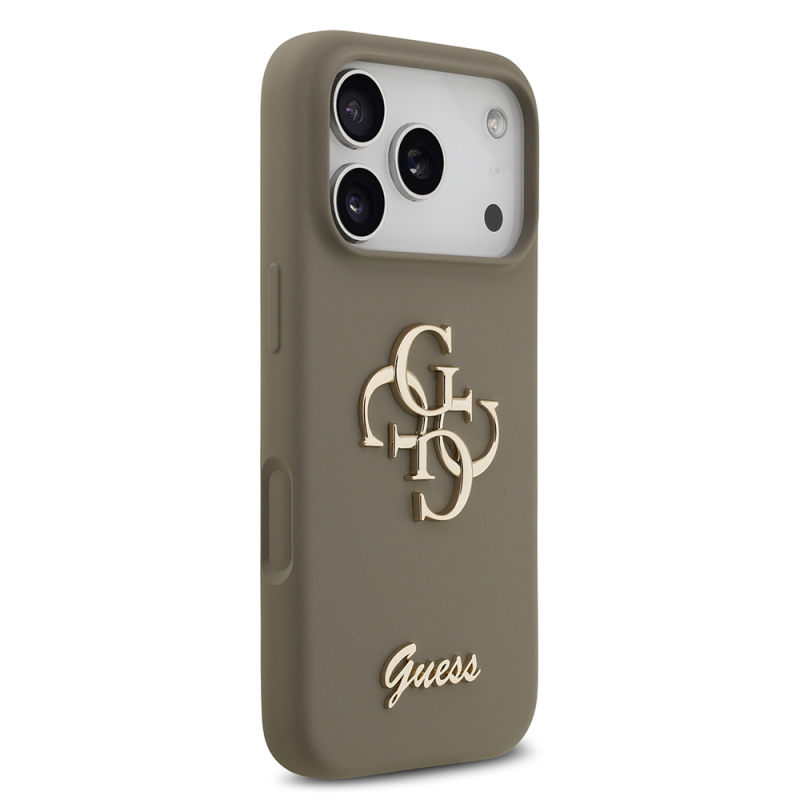 Apple iPhone 17 Pro Kılıf Guess Orjinal Lisanslı Grained Yazı Logolu Kapak - 29