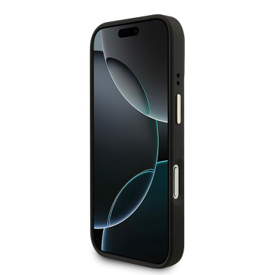 Apple iPhone 17 Pro Kılıf Guess Orjinal Lisanslı M-safe Şarj Özellikli 4G Metal Büyük Logolu Kartlıklı Kapak - 7