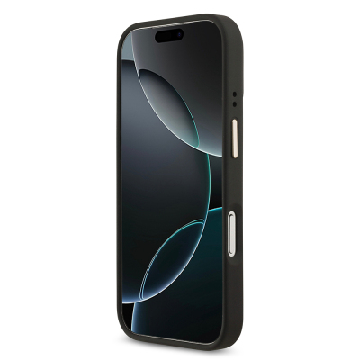 Apple iPhone 17 Pro Kılıf Guess Orjinal Lisanslı M-safe Şarj Özellikli Gold Metal Kamera Çerçeveli Taşlı 4G Logolu Kapak - 7