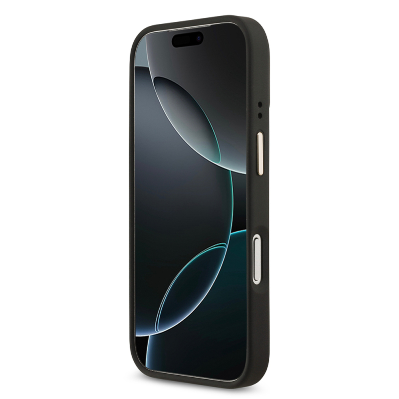 Apple iPhone 17 Pro Kılıf Guess Orjinal Lisanslı M-safe Şarj Özellikli Gold Metal Kamera Çerçeveli Taşlı 4G Logolu Kapak - 7