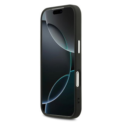 Apple iPhone 17 Pro Kılıf Guess Orjinal Lisanslı M-safe Şarj Özellikli Sıcak Baskılı Klasik Yazı Logolu PU Deri Peony Kapak - 18