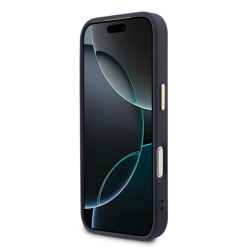 Apple iPhone 17 Pro Kılıf Guess Orjinal Lisanslı M-safe Şarj Özellikli Sıcak Baskılı Yazı Logolu PU Deri Peony Kapak - 38