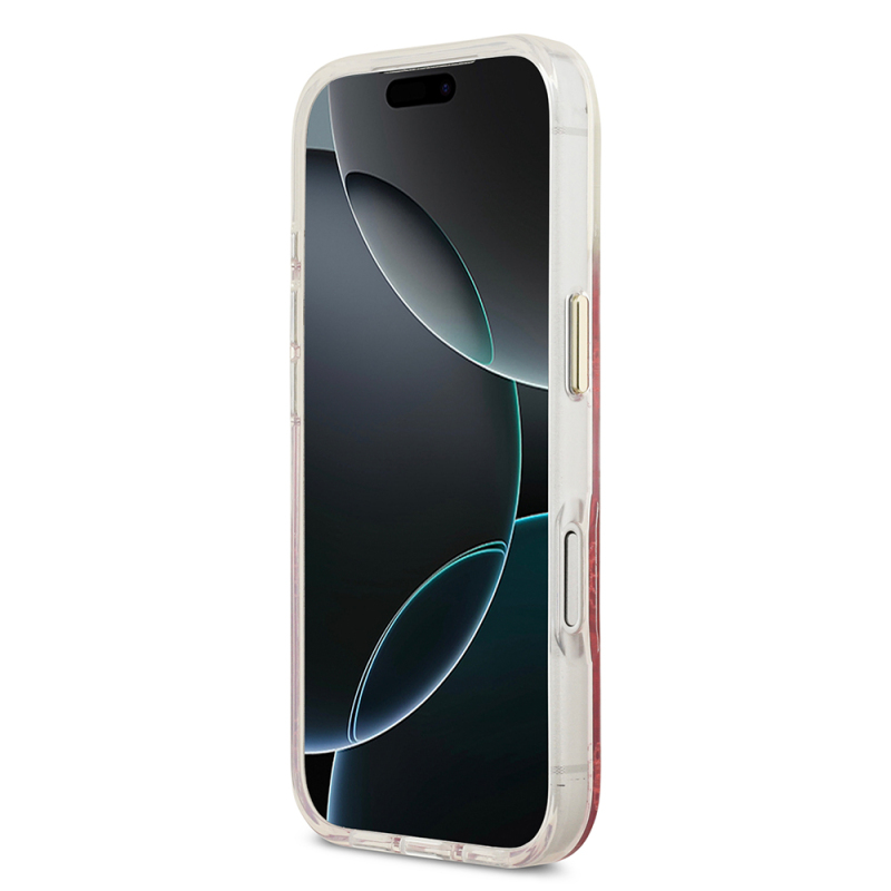 Apple iPhone 17 Pro Kılıf Guess Orjinal Lisanslı M-safe Şarj Özellikli Simli Peony Desenli Silikon Kapak - 13