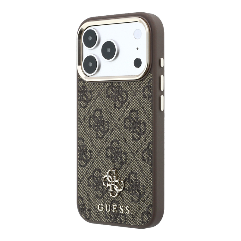 Apple iPhone 17 Pro Kılıf Guess Orjinal Lisanslı M-safe Şarj Özellikli Small 4G Classic Logolu Kapak - 3