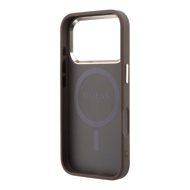 Apple iPhone 17 Pro Kılıf Guess Orjinal Lisanslı M-safe Şarj Özellikli Small 4G Classic Logolu Kapak - 13