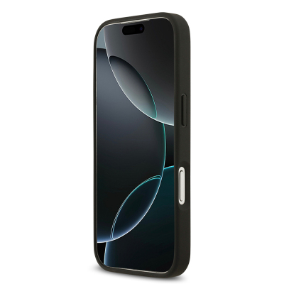 Apple iPhone 17 Pro Kılıf Guess Orjinal Lisanslı M-safe Şarj Özellikli Taneli Çiçek Tasarımlı Metal Yazı Logolu Kapak - 7