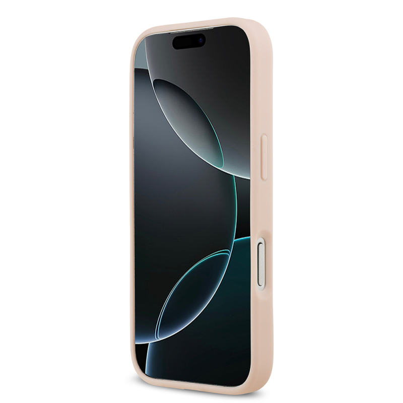 Apple iPhone 17 Pro Kılıf Guess Orjinal Lisanslı M-safe Şarj Özellikli Taneli Çiçek Tasarımlı Metal Yazı Logolu Kapak - 14