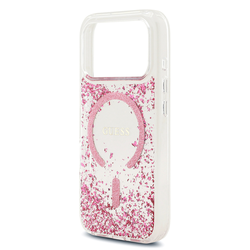 Apple iPhone 17 Pro Kılıf Guess Orjinal Lisanslı M-safe Şarj Özellikli Transparan Resin Bottom Kapak - 8