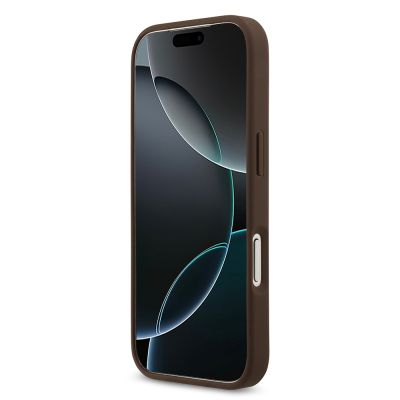 Apple iPhone 17 Pro Kılıf Guess Orjinal Lisanslı M-safe Şarj Özellikli Yazı Logolu Circle Classic Kapak - 14