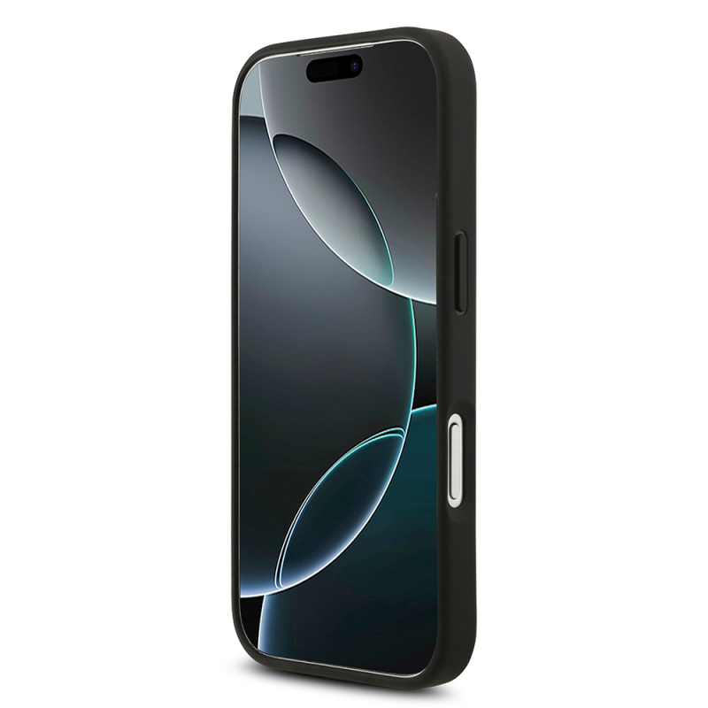 Apple iPhone 17 Pro Kılıf Guess Orjinal Lisanslı M-safe Şarj Özellikli Yazı Logolu Circle Classic Kapak - 20