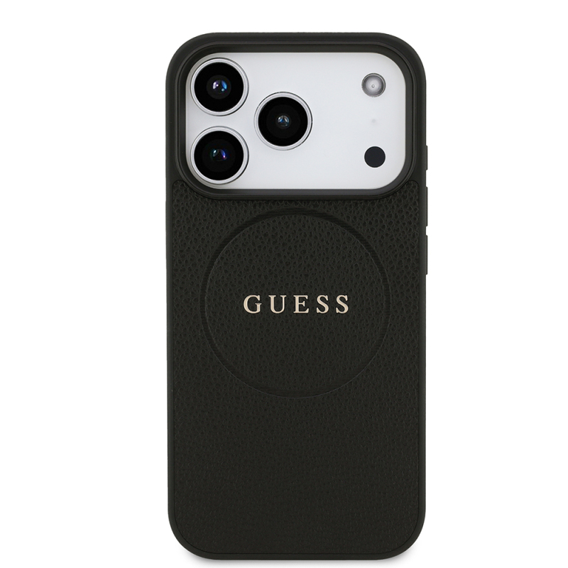 Apple iPhone 17 Pro Kılıf Guess Orjinal Lisanslı M-safe Şarj Özellikli Yazı Logolu PU Deri Kapak - 4